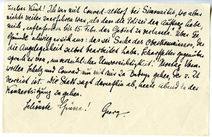 Georg Kemp laiškas